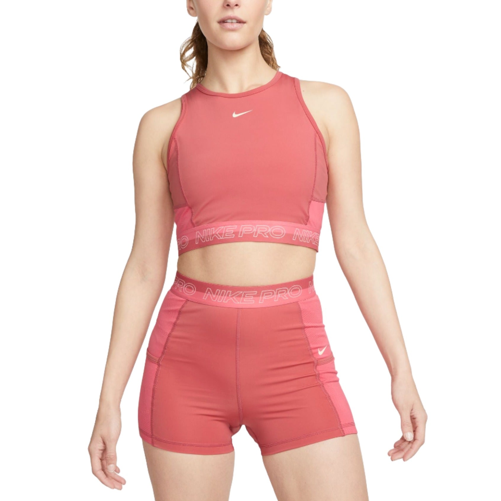Nike Womens Pro DriFIT Cropped Training Tank Top ShopCGX