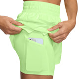 Nike Womens One Dri-FIT High-Waisted 3" 2-In-1 Shorts
