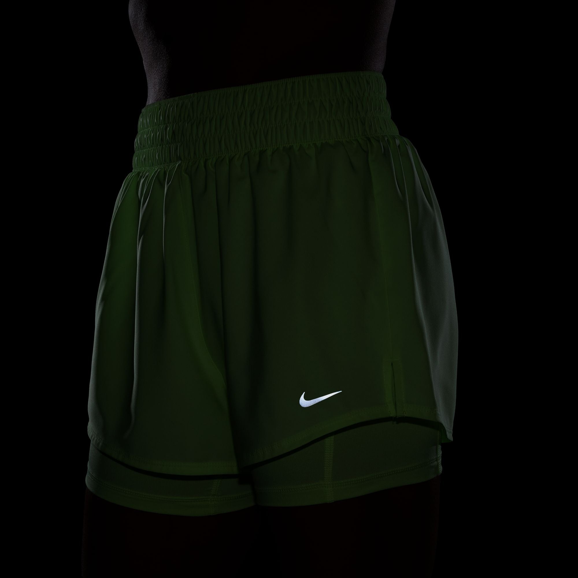 Nike Womens One Dri-FIT High-Waisted 3" 2-In-1 Shorts