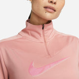 Nike Womens Dri-FIT Swoosh 1/2 Zip Long Sleeve Shirt