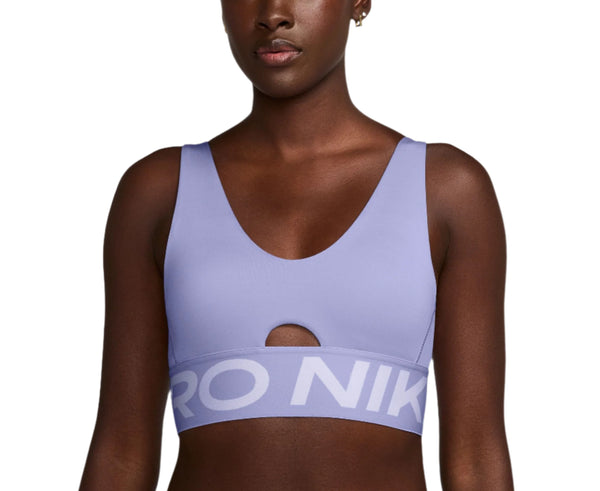 Nike Womens Pro Indy Plunge Medium-Support Padded Sports Bra