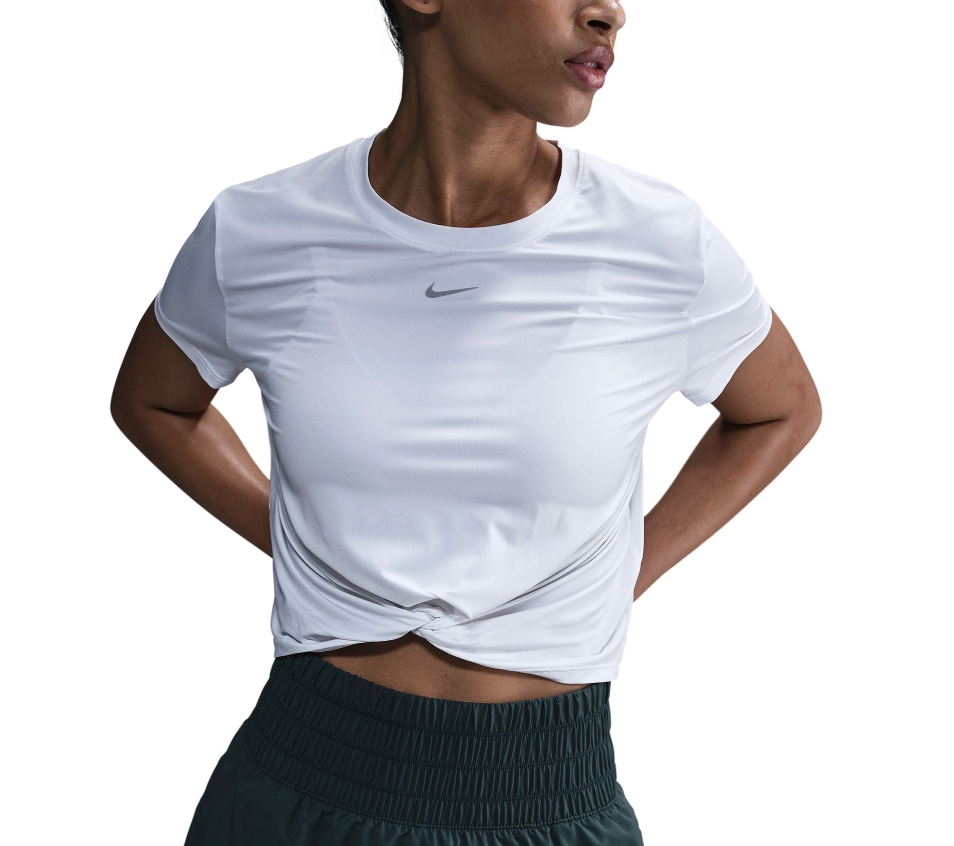 Nike Womens One Classic Twist Dri-FIT Short Sleeve T-Shirt