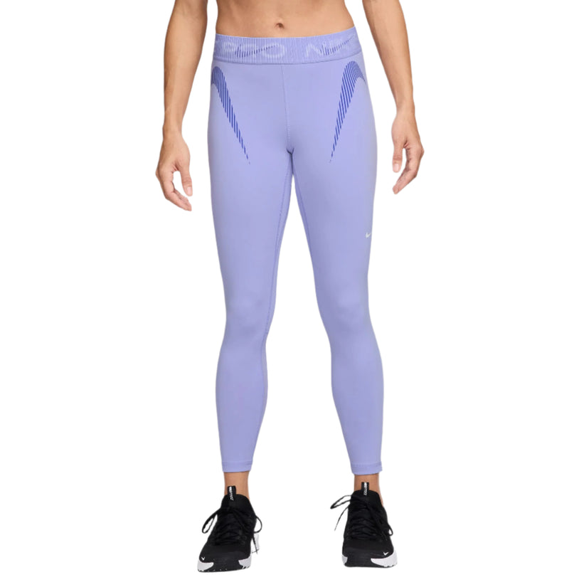 Nike Womens Pro Mid-Rise 7/8 Graphic Leggings