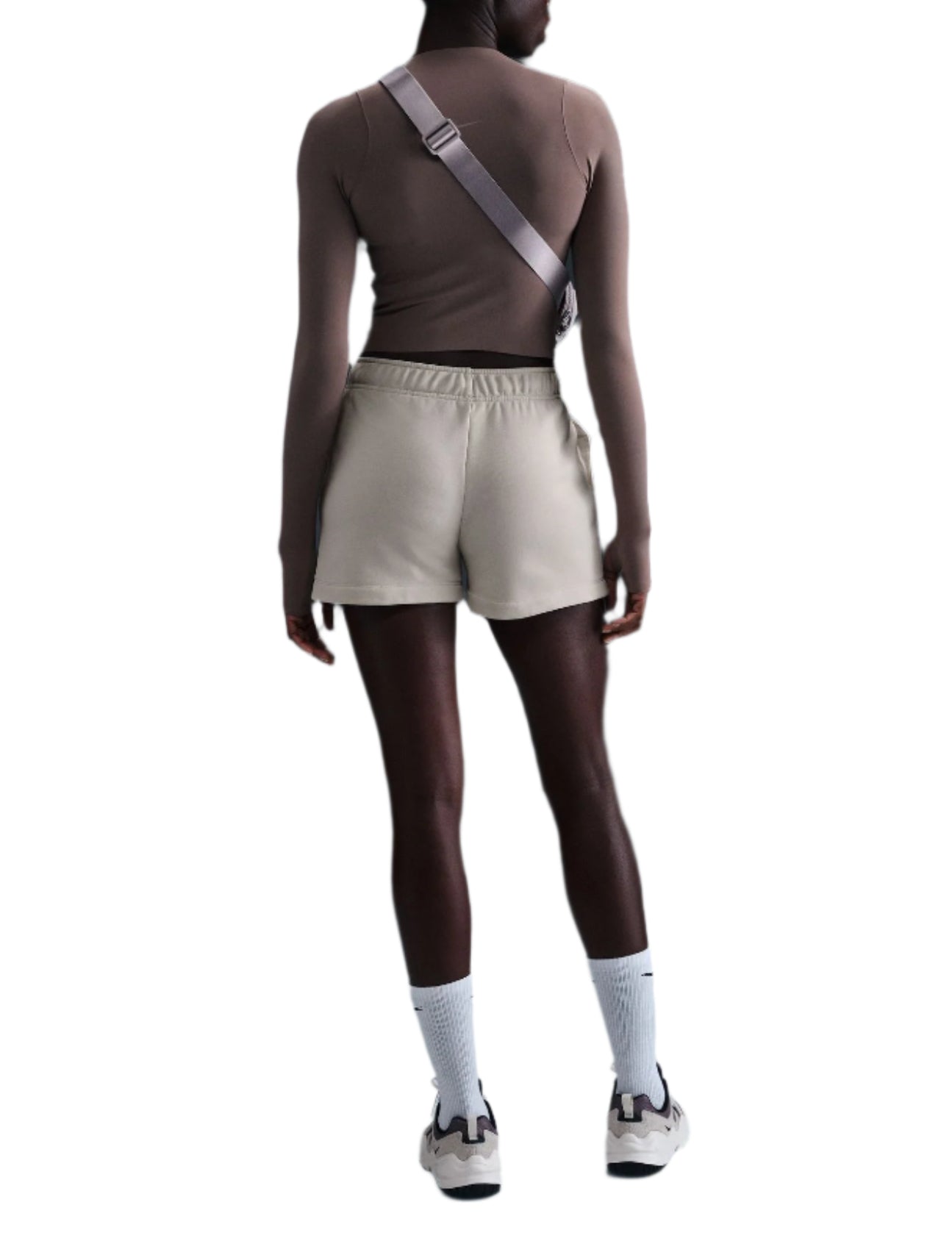 Nike Womens Sportswear Club Fleece Mid-Rise 4" Graphic Shorts