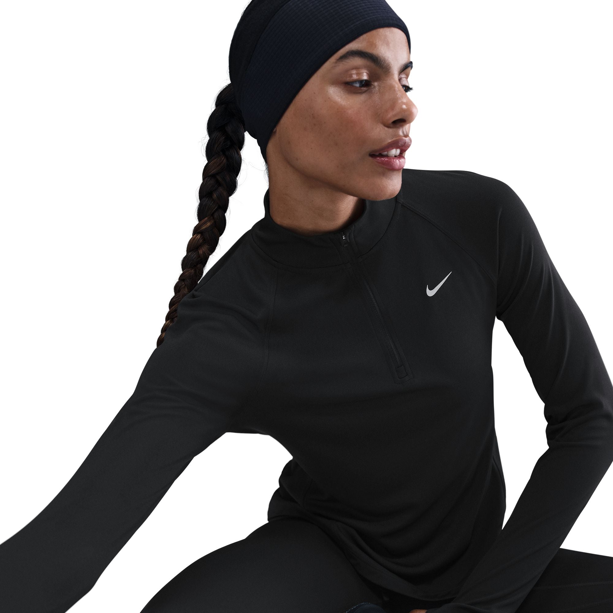 Nike Womens Tempo Swoosh Run Dri-FIT 1/4-Zip Running Top