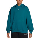 Nike Womens Studio Fleece Oversized Pullover Hoodie Sweatshirt