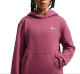 Nike Womens Studio Fleece Medium Weight Pullover Hoodie Sweatshirt