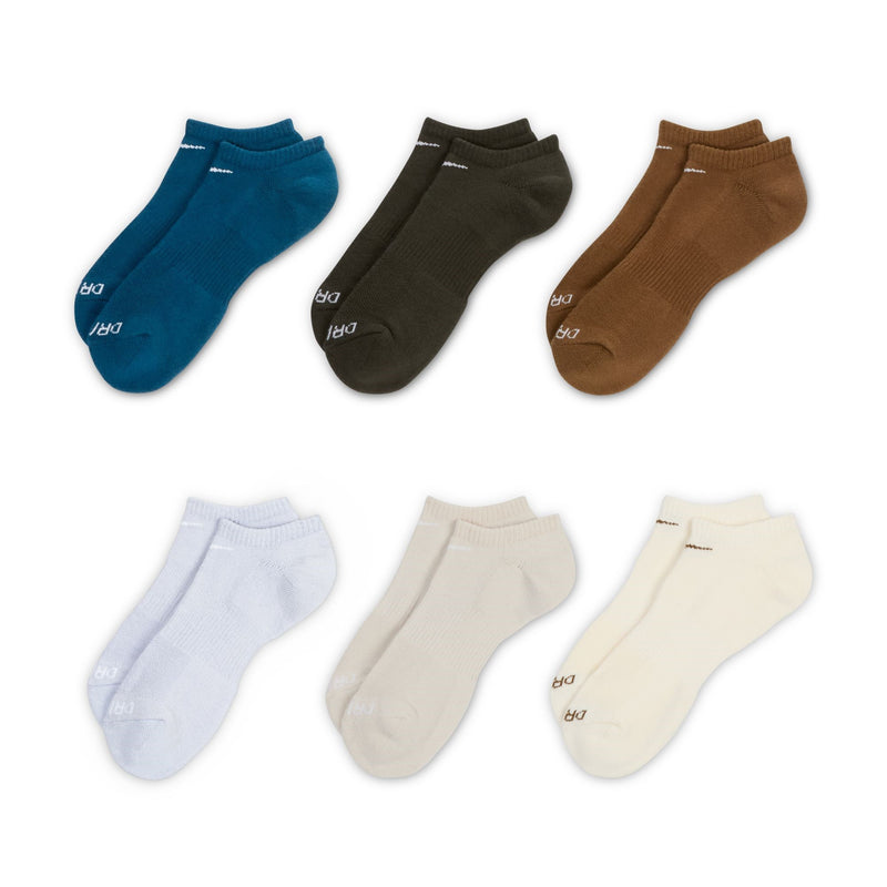 Nike Everyday Plus Cushioned Training No Show Socks - 6 Pack