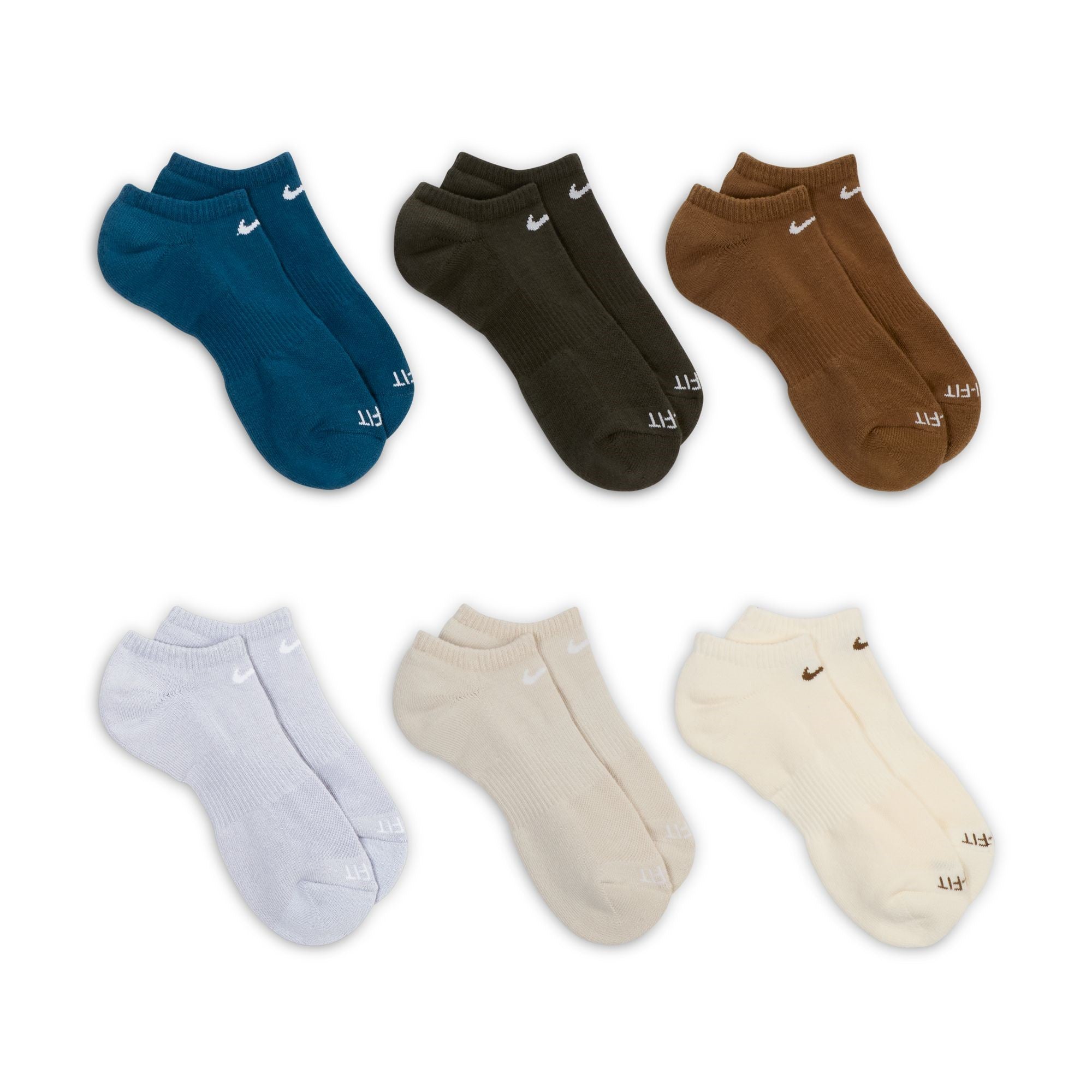 Nike Everyday Plus Cushioned Training No Show Socks - 6 Pack