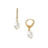 Nadri Boheme Large Pearl & Cubic Zirconia Drop Earrings