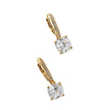 Nadri Modern Love Cubic Zirconia Gold Drop Earrings