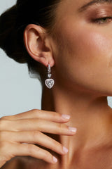 Nadri Le Bisou Halo Heart Earrings