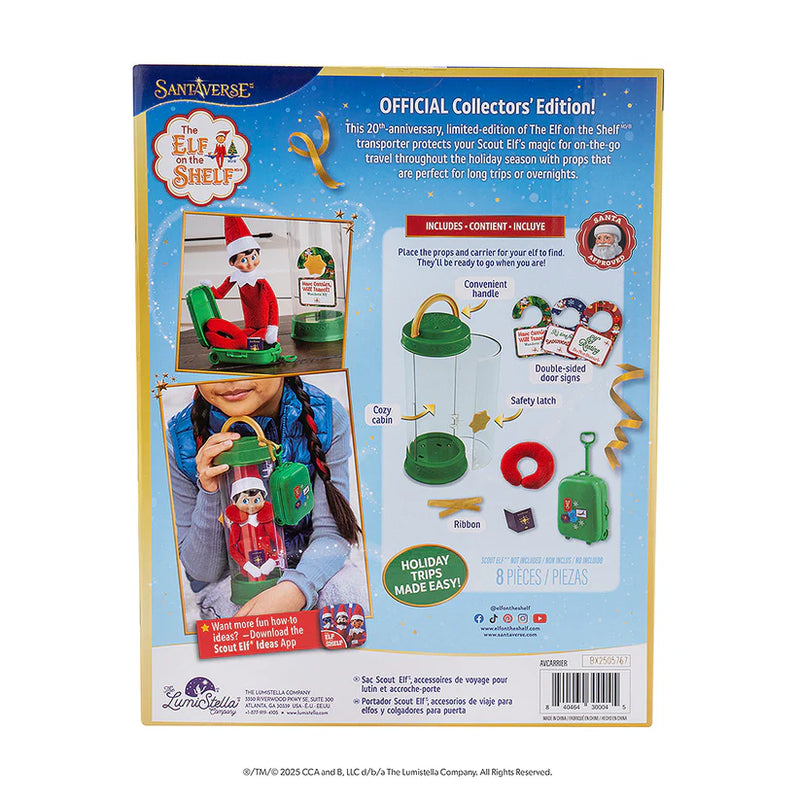 The Elf on the Shelf Scout Elf Carrier Limited 20th Anniversary Edition Kit