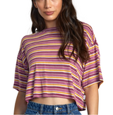 RVCA Womens Hooky Short Sleeve Crop T-Shirt