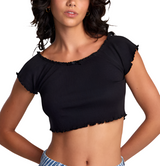 RVCA Womens Delilah Crop Top Shirt