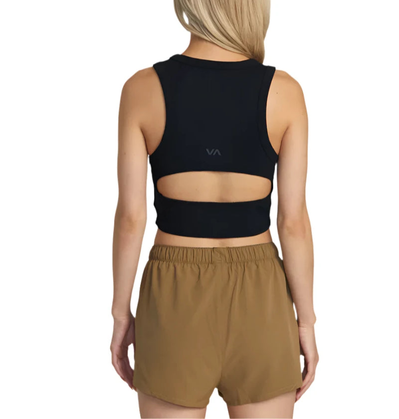 RVCA VA Cut Out Cropped Tank Top