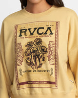 RVCA Womens Court Crewneck Pullover Sweatshirt