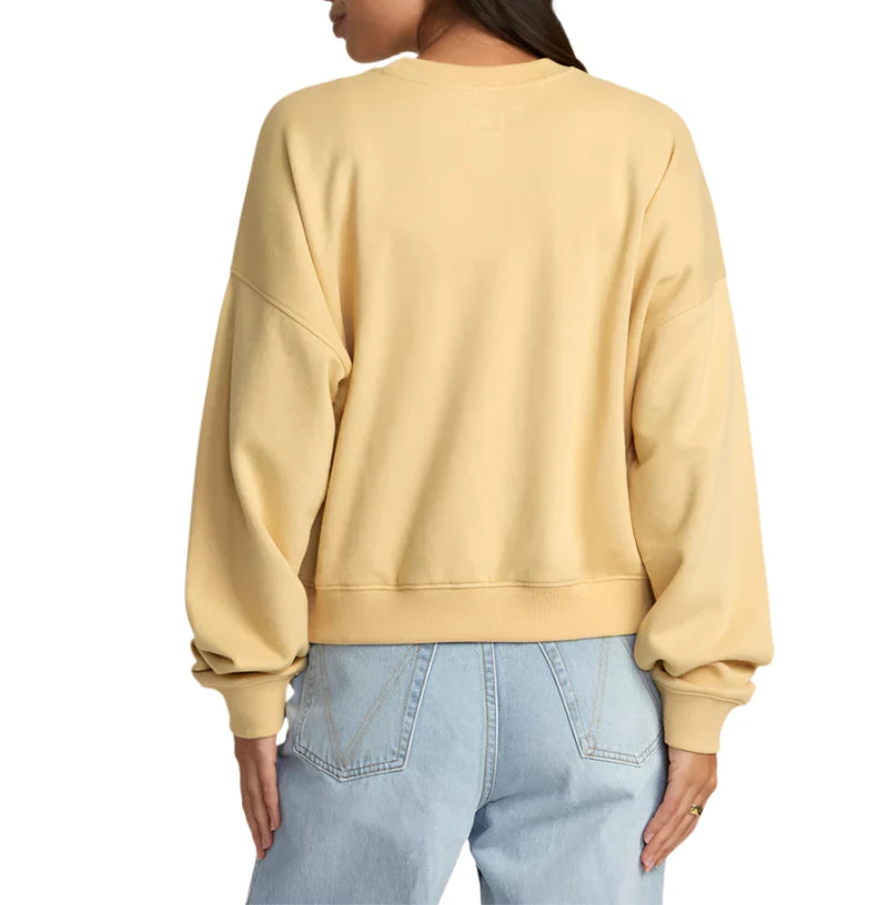 RVCA Womens Court Crewneck Pullover Sweatshirt