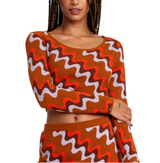 RVCA Womens Desmond Crop Sweater