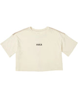 RVCA Womens Boyfriend Crop Tee 2 Short Sleeve T-Shirt