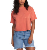 RVCA Womens Kinney Pocket Short Sleeve T-Shirt