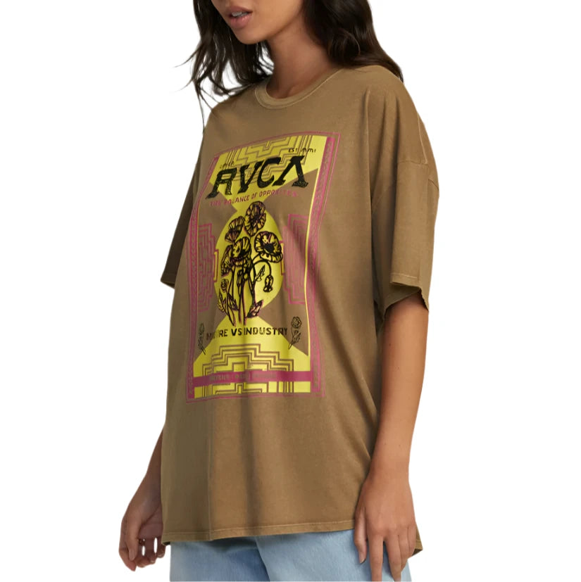 RVCA Womens Poppies Concert Short Sleeve T-Shirt