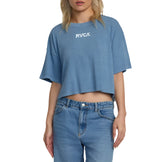 RVCA Womens Boyfriend II Cropped Short Sleeve T-Shirt