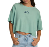 RVCA Womens Boyfriend II Cropped Short Sleeve T-Shirt