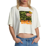 RVCA Womens Boyfriend II Cropped Short Sleeve T-Shirt