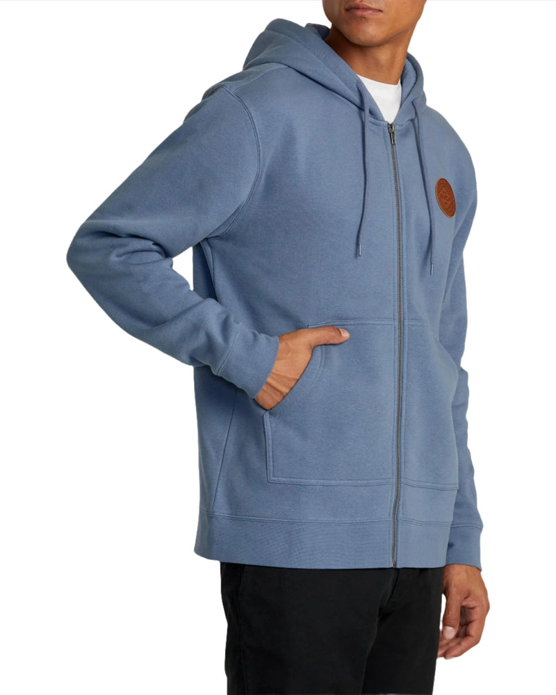 RVCA Mens Wordmark Full Zip Hoodie Sweatshirt