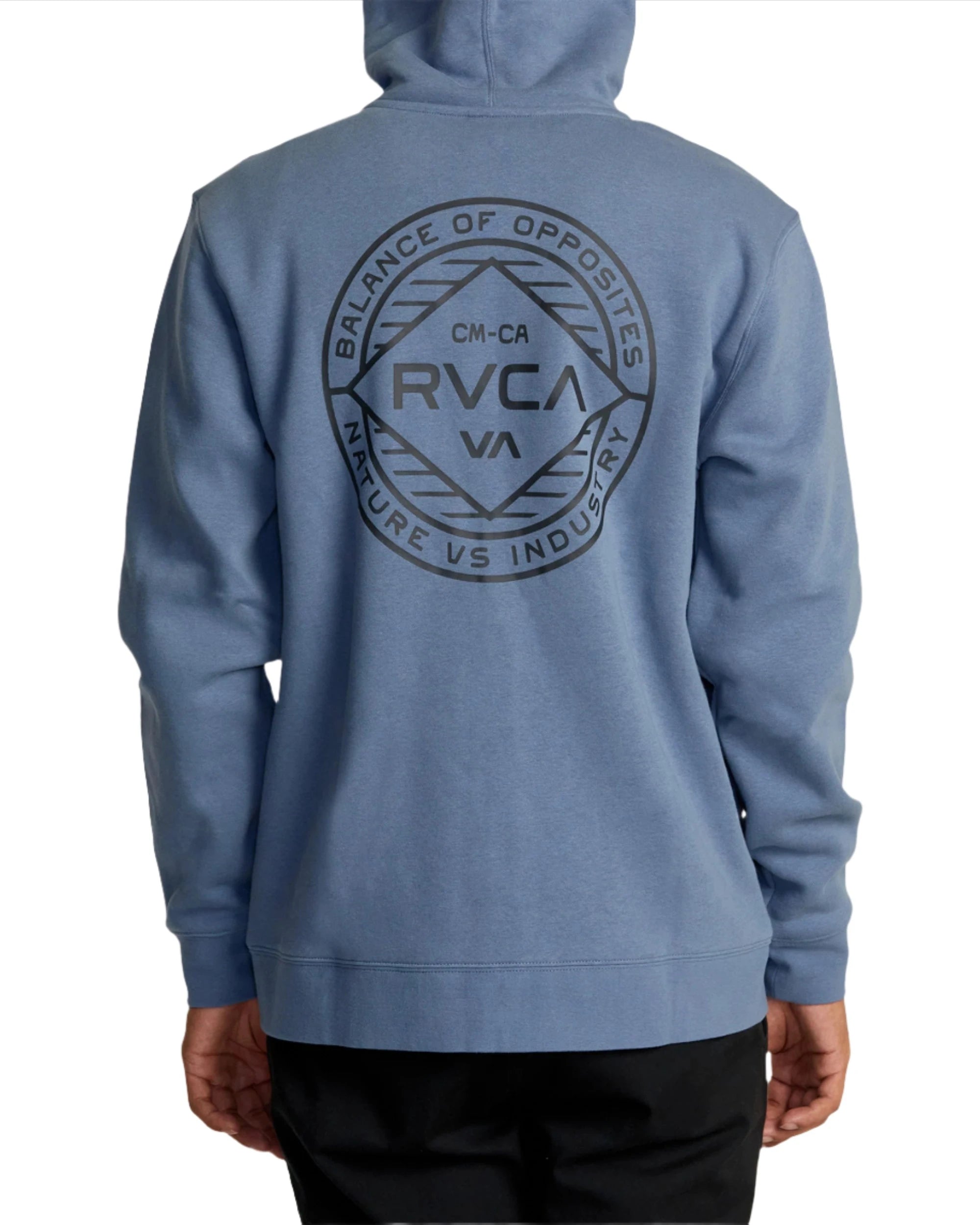 RVCA Mens Wordmark Full Zip Hoodie Sweatshirt ShopCGX