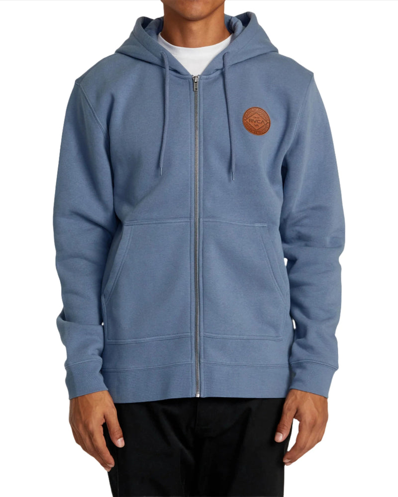 RVCA Mens Wordmark Full Zip Hoodie Sweatshirt