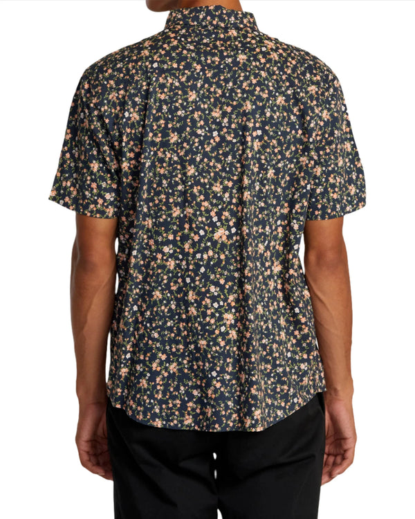 RVCA Mens Botanical Short Sleeve Button Down Shirt