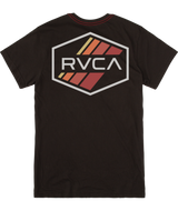 RVCA Mens Stripe Hex Short Sleeve T-Shirt