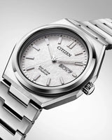Citizen Mens Zenshin Three-Hand Super Titanium Watch - Silver-Tone Stainless Steel Bracelet