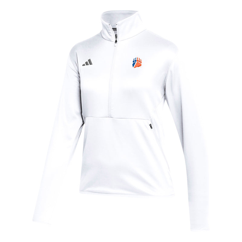 Coast Guard Academy Adidas Womens Sideline Knit 1/4 Zip Long Sleeve Shirt