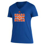 Coast Guard Academy Adidas Womens Blend Short Sleeve V-Neck T-Shirt