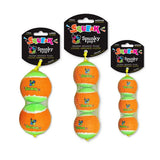 Spunky Pup Squeaky Tennis Balls - Medium - 3 Pack