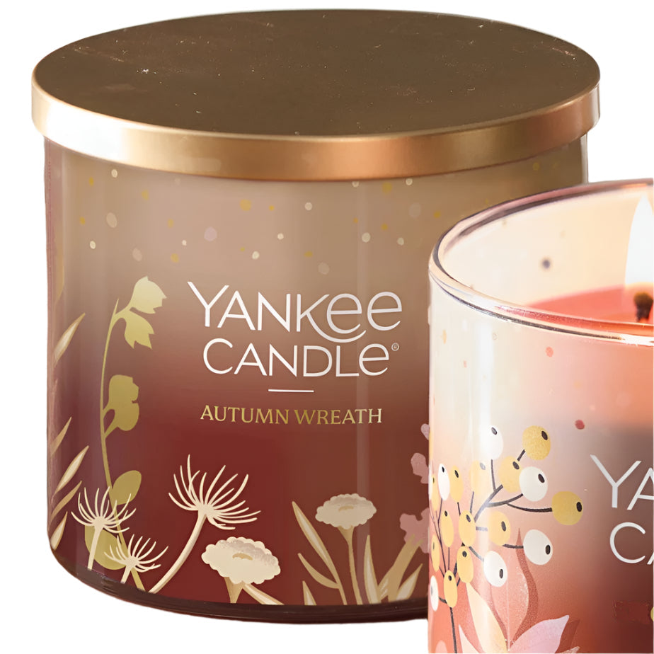 Yankee Candle 3-Wick Candle - Autumn Wreath