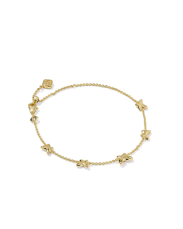 Kendra Scott Lillia Butterfly Gold Enamel Delicate Chain Bracelet