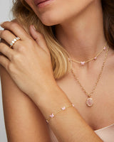 Kendra Scott Lillia Butterfly Gold Enamel Delicate Chain Bracelet