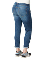 Democracy Womens Indigo Destruction "Ab"solution Ankle Skimmer Jeans