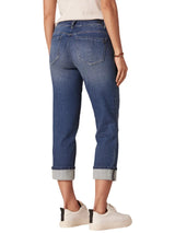 Democracy Womens Flex-Ellent Mid-Rise Cropped Girlfriend Jeans