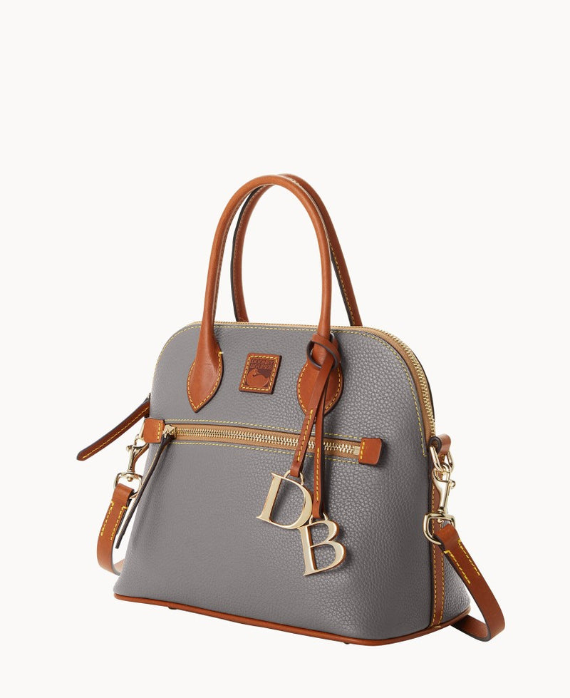 Dooney & Bourke Pebble Grain Domed Satchel Handbag – ShopCGX