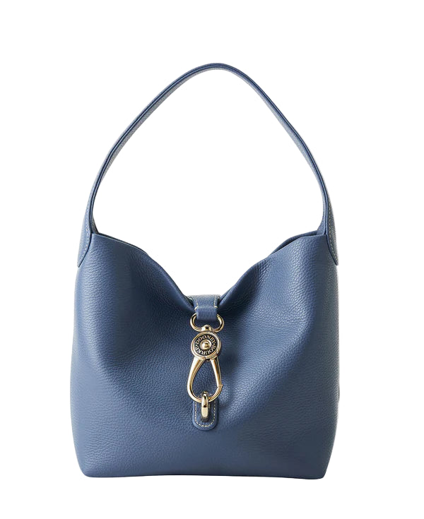 Dooney & Bourke Lucca Leather Logo Lock Hobo Handbag