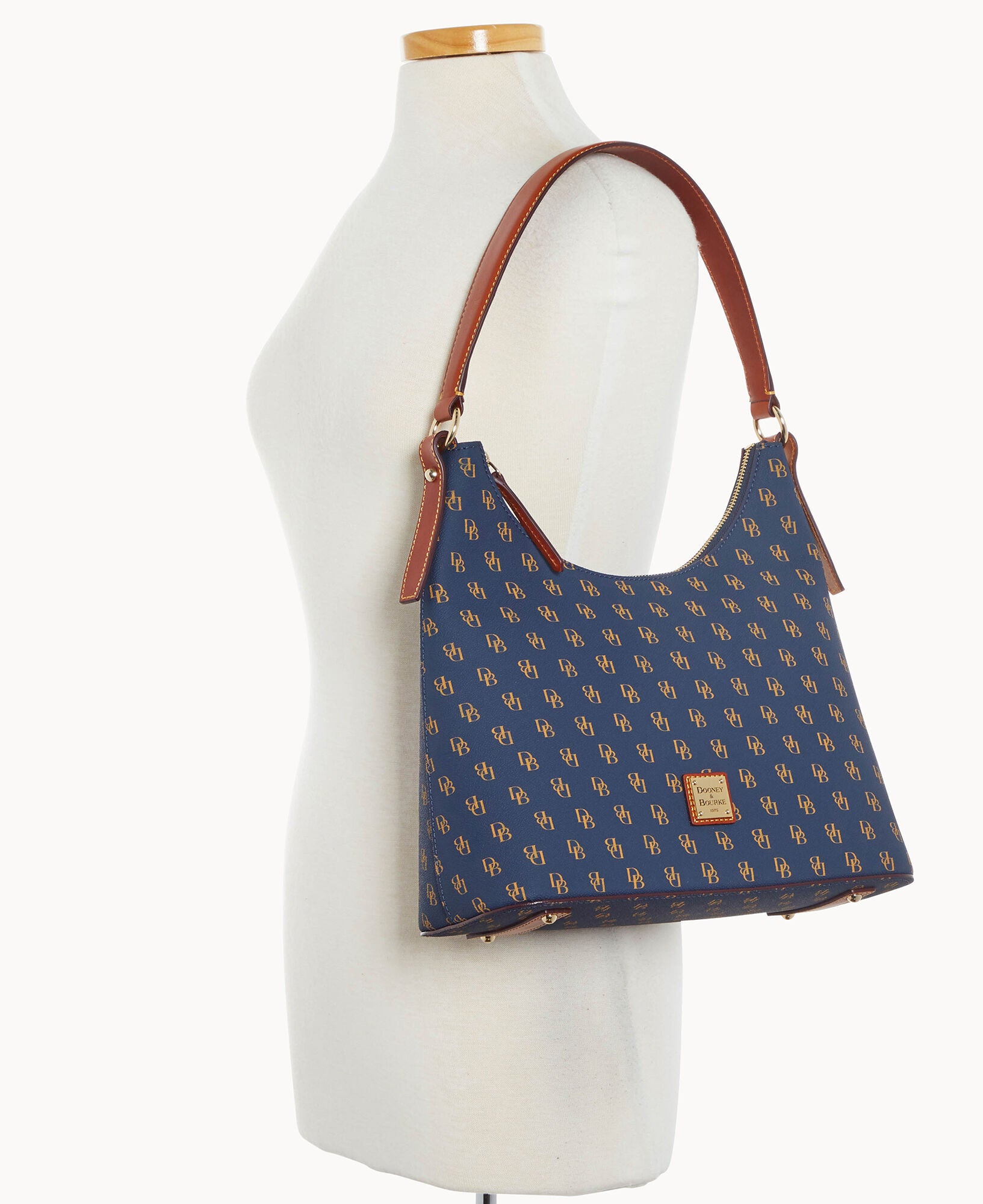 Dooney & selling Bourke Coated Cotton Gingham Hobo