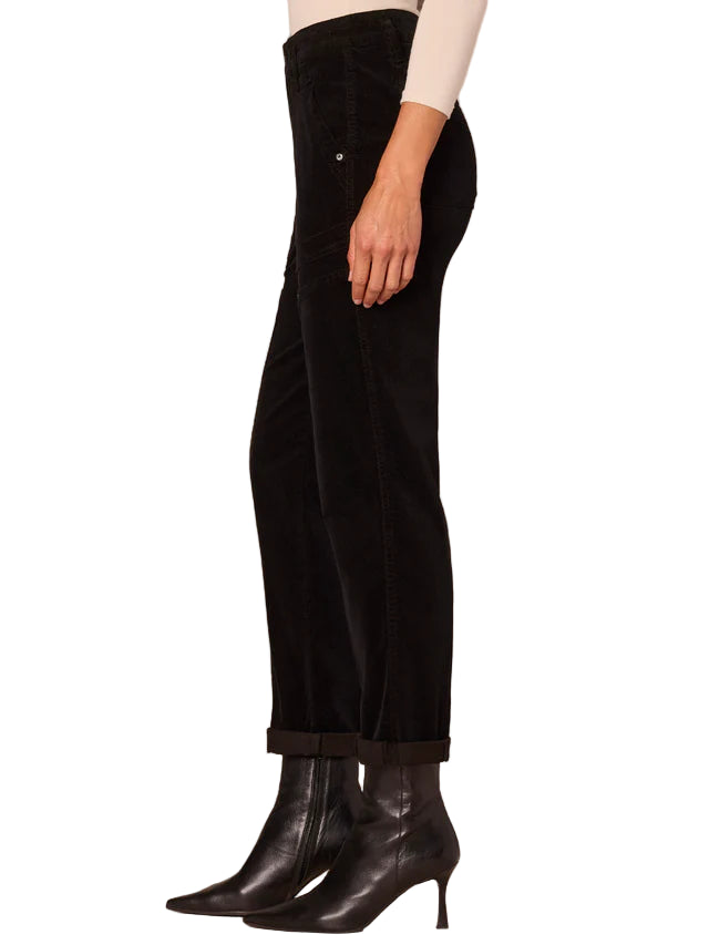 Democracy Womens "Ab"solution Skyrise Patched Utility Pants With Roll Cuffs