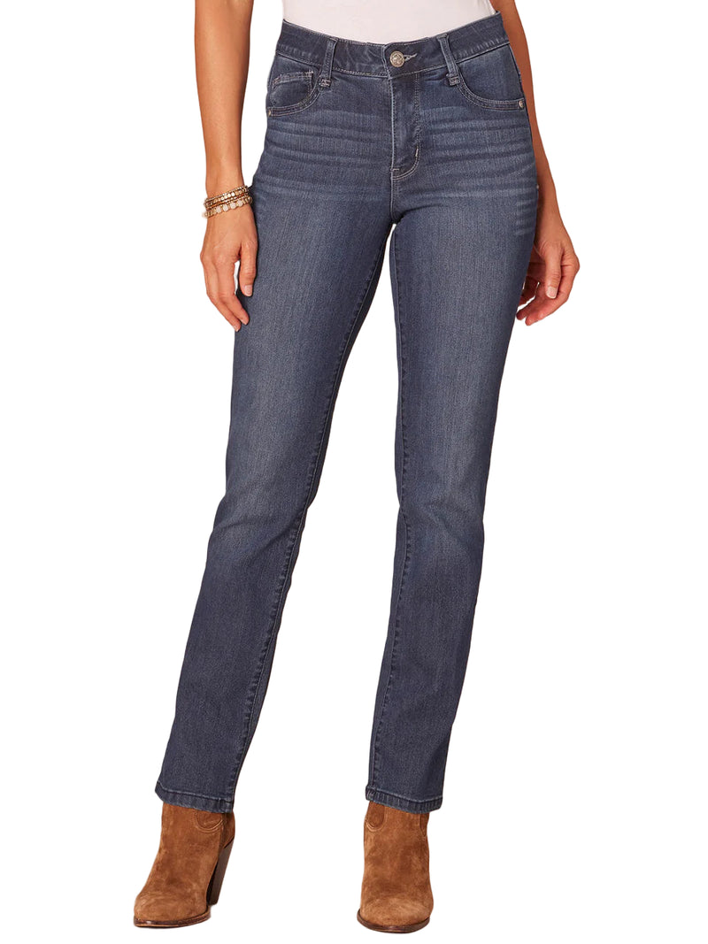 Democracy Womens "Ab"solution Indigo High Rise Straight Leg Jeans