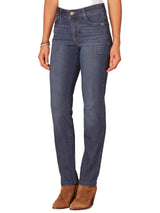 Democracy Womens "Ab"solution Indigo High Rise Straight Leg Jeans