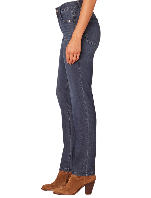 Democracy Womens "Ab"solution Indigo High Rise Straight Leg Jeans